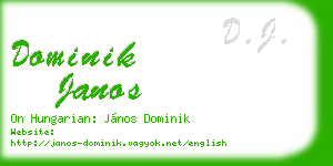 dominik janos business card